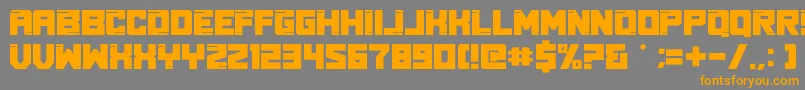 Real Young Font – Orange Fonts on Gray Background