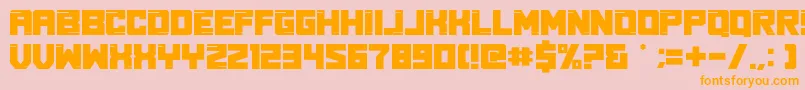 Real Young Font – Orange Fonts on Pink Background