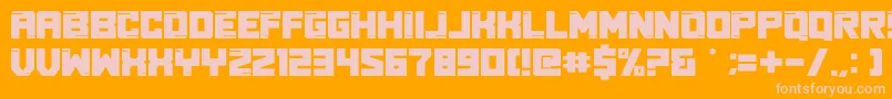 Real Young Font – Pink Fonts on Orange Background