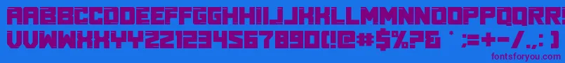 Real Young Font – Purple Fonts on Blue Background