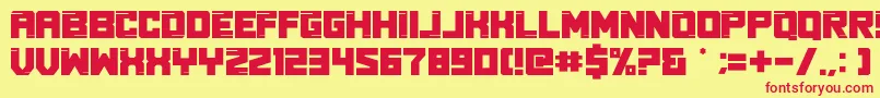 Real Young Font – Red Fonts on Yellow Background