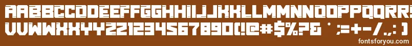 Real Young Font – White Fonts on Brown Background