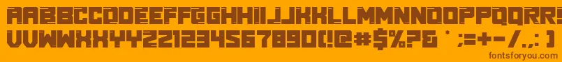 Real Young Font – Brown Fonts on Orange Background