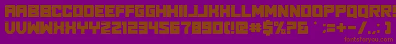 Real Young Font – Brown Fonts on Purple Background