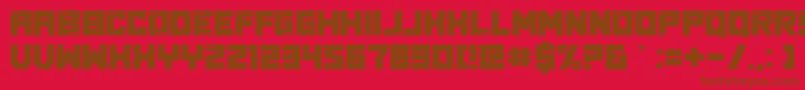 Real Young Font – Brown Fonts on Red Background