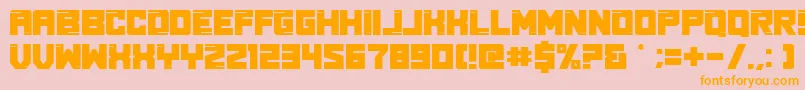 Real Young Font – Orange Fonts on Pink Background