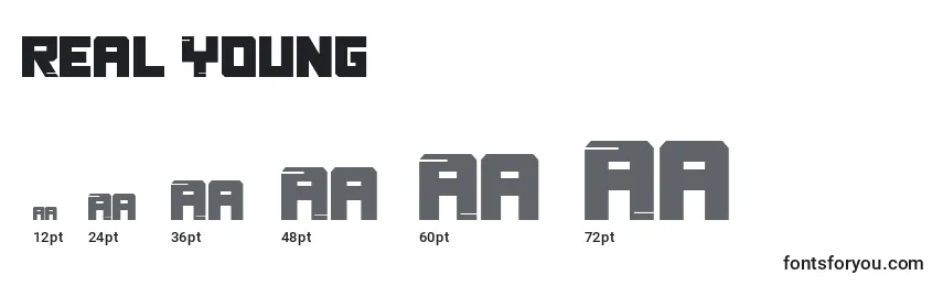 Real Young (138261) Font Sizes