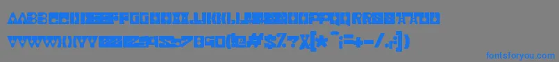 フォントRealismo – 灰色の背景に青い文字