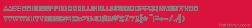 フォントRealismo – 赤い背景に灰色の文字