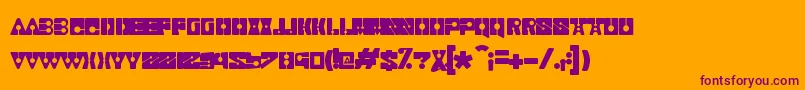 Realismo Font – Purple Fonts on Orange Background