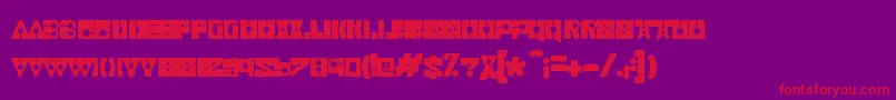 Realismo Font – Red Fonts on Purple Background