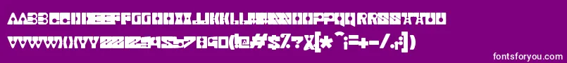 フォントRealismo – 紫の背景に白い文字