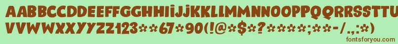 Reality Check DEMO Font – Brown Fonts on Green Background