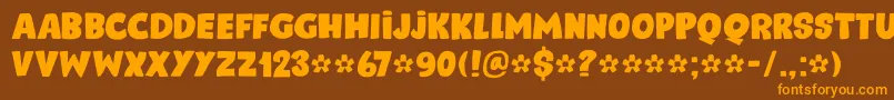 Reality Check DEMO Font – Orange Fonts on Brown Background