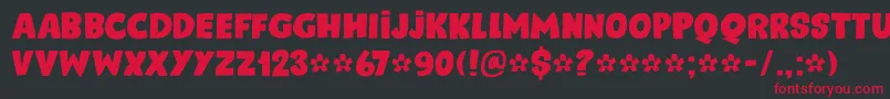 Reality Check DEMO Font – Red Fonts on Black Background