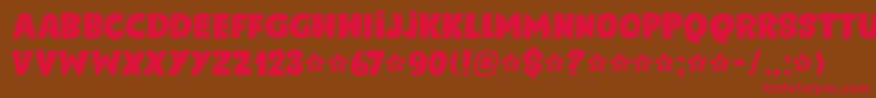 Reality Check DEMO Font – Red Fonts on Brown Background