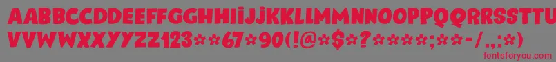 Reality Check DEMO Font – Red Fonts on Gray Background