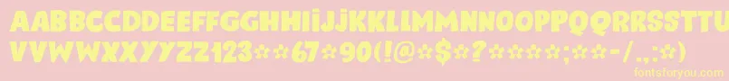 Reality Check DEMO-Schriftart – Gelbe Schriften auf rosa Hintergrund