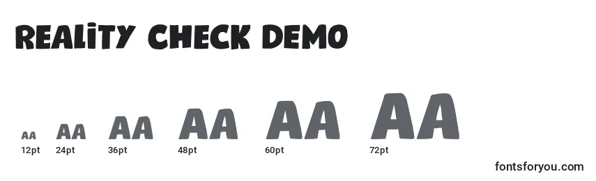 Reality Check DEMO Font Sizes