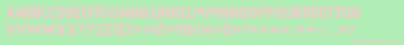 Reality Check II DEMO Font – Pink Fonts on Green Background