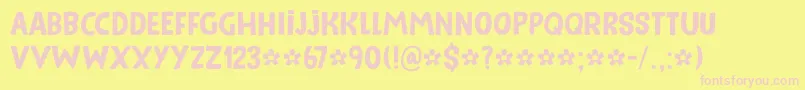 Reality Check II DEMO Font – Pink Fonts on Yellow Background