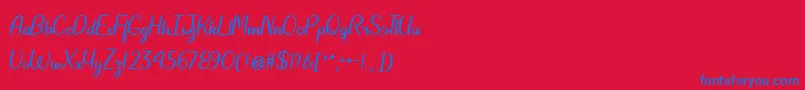 Reality Shift   Font – Blue Fonts on Red Background