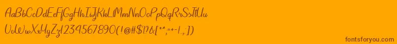 Reality Shift   Font – Brown Fonts on Orange Background