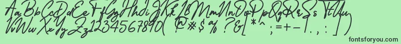 Police Reallishmy – polices noires sur fond vert