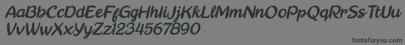 フォントReally Petshop Italic – 黒い文字の灰色の背景