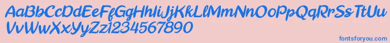 fuente Really Petshop Italic – Fuentes Azules Sobre Fondo Rosa