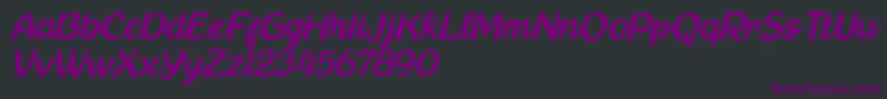 Really Petshop Italic Font – Purple Fonts on Black Background