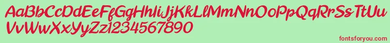 Really Petshop Italic-Schriftart – Rote Schriften auf grünem Hintergrund