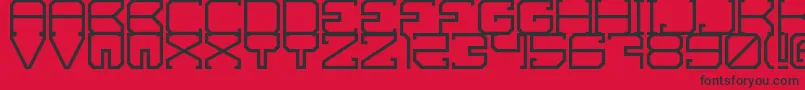 Skov Font – Black Fonts on Red Background