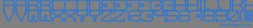 Skov-Schriftart – Blaue Schriften auf grauem Hintergrund
