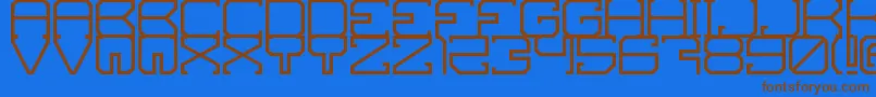 Skov Font – Brown Fonts on Blue Background