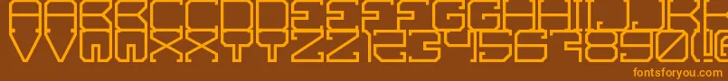 Skov Font – Orange Fonts on Brown Background