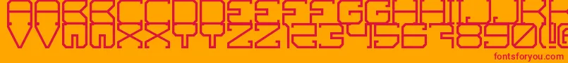 Skov Font – Red Fonts on Orange Background