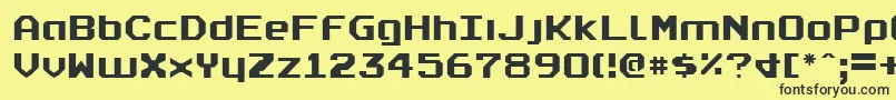 フォントrealpolitik – 黒い文字の黄色い背景