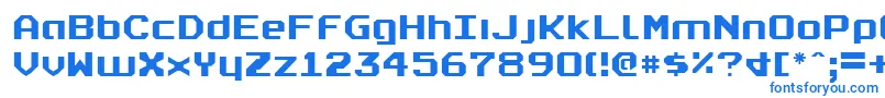 フォントrealpolitik – 白い背景に青い文字