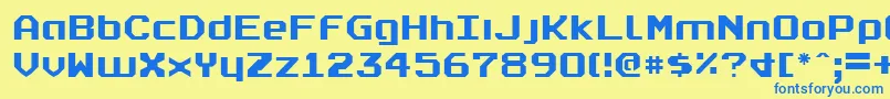 Шрифт realpolitik – синие шрифты на жёлтом фоне