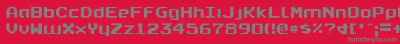 フォントrealpolitik – 赤い背景に灰色の文字