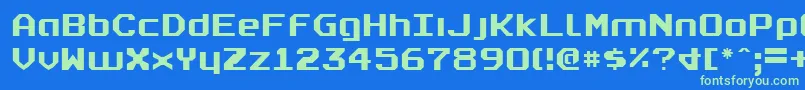 Шрифт realpolitik – зелёные шрифты на синем фоне