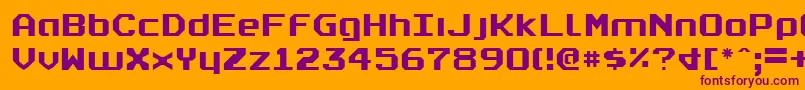 realpolitik Font – Purple Fonts on Orange Background