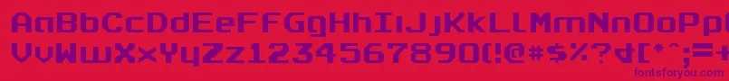 realpolitik Font – Purple Fonts on Red Background