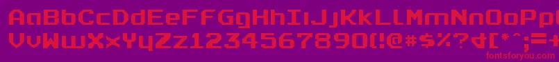 realpolitik Font – Red Fonts on Purple Background