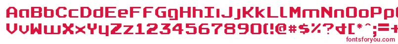 フォントrealpolitik – 白い背景に赤い文字