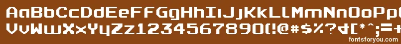 フォントrealpolitik – 茶色の背景に白い文字