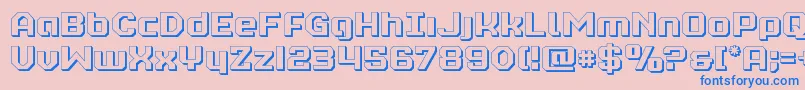 realpolitik3d Font – Blue Fonts on Pink Background