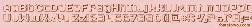 realpolitik3d Font – Brown Fonts on Pink Background