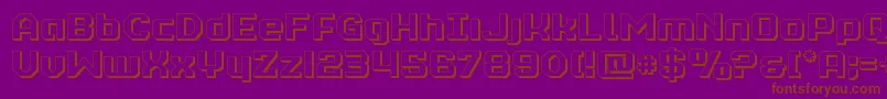 Шрифт realpolitik3d – коричневые шрифты на фиолетовом фоне